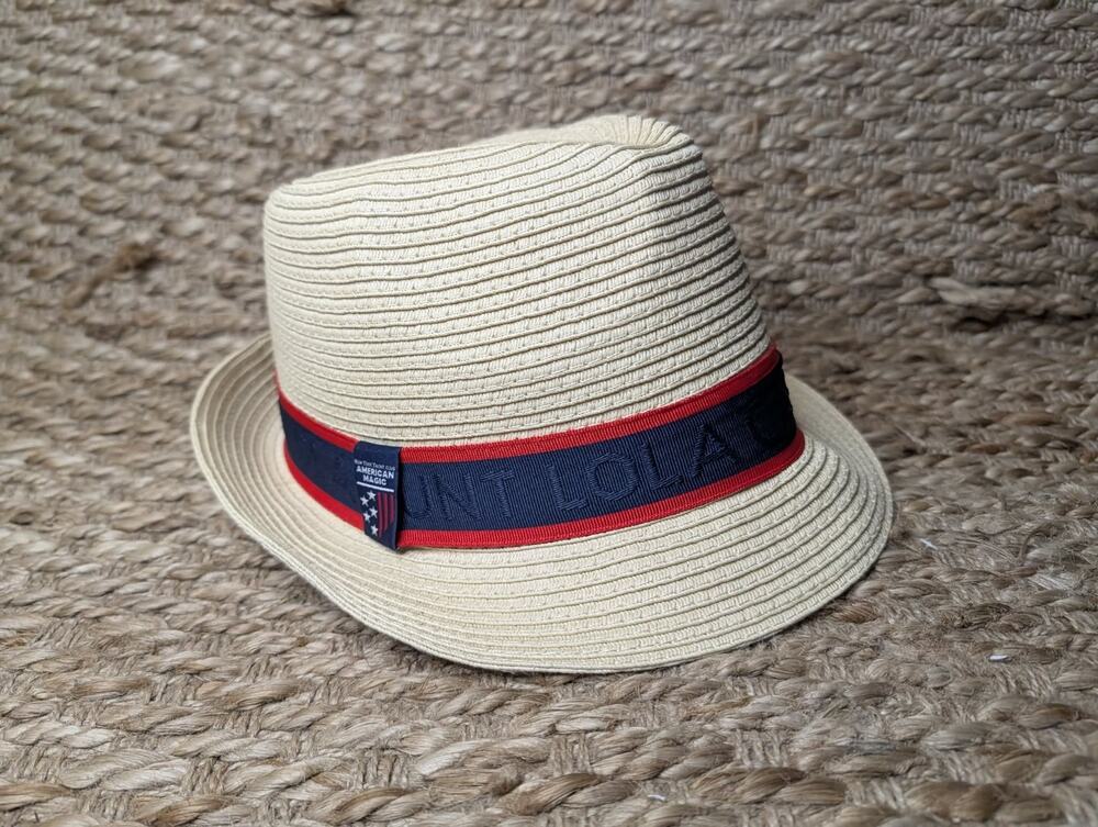 Lola Casademunt Gorro American Magic NY Yacht Club Beige Paper Fedora Hat L,XL